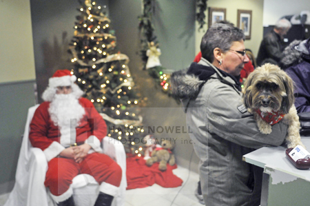 SPCA pet photo with Santa